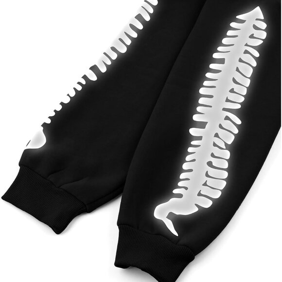 Gothic Skeleton Sweatshirt Women Oversized Long Sleeve Reflective Casual Fitted - Picture 4 of 6